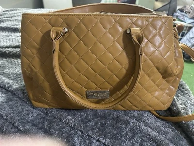 BEBE Women’s Large Purse Shoulder Handbag Brown With Gold Hardware - Image 1 of 4