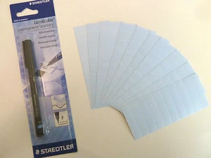 Iron on Name Tapes Tags Labels + Permanent Laundry Marker Pen - School Care Home - Picture 1 of 10