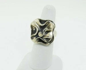 Silpada Sterling Silver Blooming Flower Band Ring R1809 Sz 6.5 - Picture 1 of 6