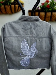 ladies embroidered denim jacket - Picture 1 of 3