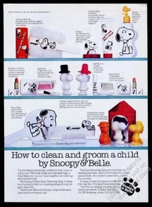 1985 Peanuts Snoopy and Belle soap brush comb pin etc photo vintage print ad - Picture 1 of 1