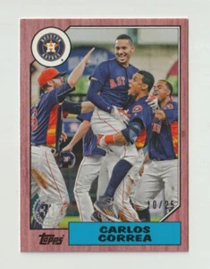 Carlos Correa 2017 Topps On Demand 1987 Insert Mini Red 10/25 #87-1 Astros - Picture 1 of 1