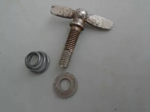 VINTAGE SLINGERLAND RADIO KING CLAMP WING SCREW ASSEMBLY BASS HOOP MOUNTING-VG - Picture 1 of 4