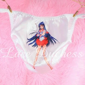 Bragas bikini de colección Sissy SATIN Sailor Moon MARS ROJO personaje cuerda para hombre WOmens - Imagen 1 de 5