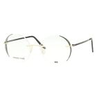 Minima 11C Dm4 Shiny Black Gold Rimless Titanium Eyeglasses 50-18-144 France