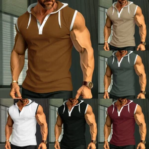 Men Gym Tank top Fitness Sleeveless Shirt Mesh Fitness Sports Vest Undershirt" - Picture 1 of 26