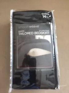 Smoothweave™ 14-Inch Tailored Queen Bed Skirt in Black, NEW - Picture 1 of 4