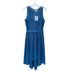 Nuevo con etiquetas Vestido Lauren Conrad Azul Teal Tul Calce y Acampanado Punto Lámina Talla 8 Blancanieves - Imagen 1 de 14