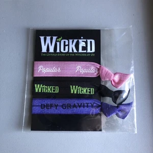 Wicked Broadway Merch 3 Pack Wicked Glinda Hair Ties Popular Purple Gravity - Picture 1 of 4