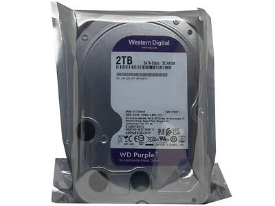 WD Purple WD20EJRX 2TB 64MB SATA 6Gb/s 3.5" Surveillance Hard Drive CCTV DVR NVR - Image 1 of 4