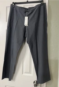 MEDIUM NEU MIT ETIKETT EILEEN FISHER ASCHE WASCHBAR STRETCH KREPP SCHMALE KNÖCHELHOSE - Bild 1 von 6