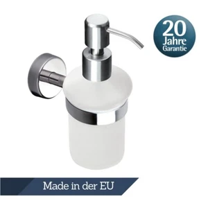 Seifenspender mit Edelstahlpumpe und Halter Lotionspender Mattiertem Glas - Bild 1 von 6