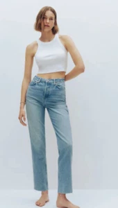 Reformation Jeans Cynthia High Rise Straight Ankle Damen 31 Raw Hem Button Fly - Bild 1 von 10