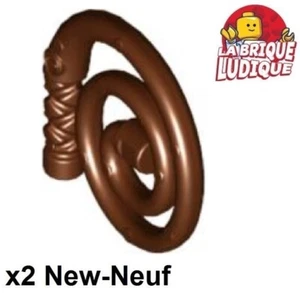 Lego 2x minifig arme weapon fouet whip lasso coiled marron/reddish brown 61975 - Imagen 1 de 1