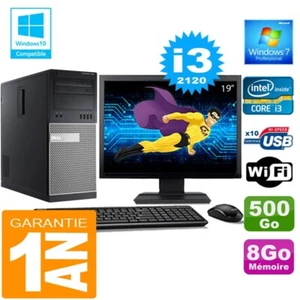 PC tour DELL 7010 Core I3-2120 RAM 8Go Scheibe 500 GB Wifi W7 Bildschirm 19 " - Bild 1 von 1