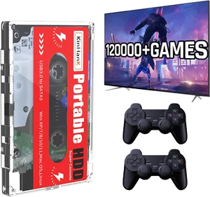 2T HDD Portable External Game Hard Drive Built-in 120,000+ Games, Batocera 33 - Afbeelding 1 van 8