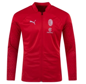 Chaqueta de entrenamiento Puma AC Milan 2023-24 con cremallera completa - roja/gris pluma - Imagen 1 de 10