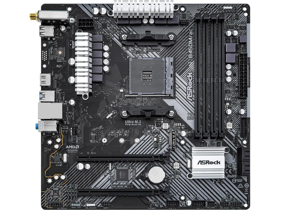 ASRock B450M/ACR2.0 Micro ATX AMD Motherboard