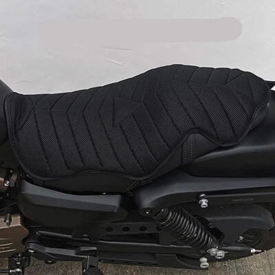 Motorcycle Seat Pad Comfort Cushion Air Pillow Cover Shock Absorption Pad Black - Image 1 of 4