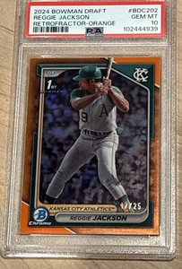 PSA 10 - 2024 Bowman Draft Chrome Reggie Jackson SSP Orange 17/25 - It's Reggie! - Picture 1 of 3