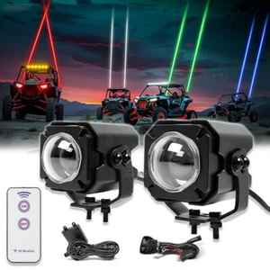 2x Laser LED RGBW Whip Lights Whipless Antenna Remote For Can-Am Maverick X3 Max - Bild 1 von 17