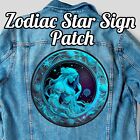 Large AQUARIUS Zodiac Star Sign Horoscope Iron On Sew On Patch Astrology Occult
