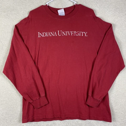Indiana Hoosiers XL T Shirt Red Shirt NCAA Size Extra Large Long Sleeve Shirt Cover