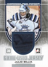 2013-14 ITG Between the Pipes Jersey Silver #GUM-16 Julio Billia Chicoutimi