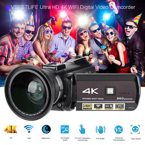 VBESTLIFE AC3‑IPS 4K UHD WiFi 30X Digital Zoom 3.1inch Touch Screen DV Camer SD3