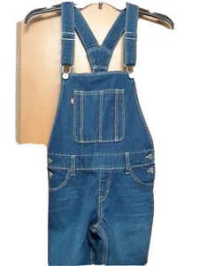 Levi's GIRLS Short-All Denim Short Overalls Blue Jean Size 14 Regular - Picture 1 of 12