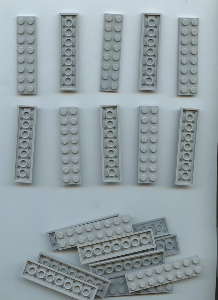 LEGO x 20 Light Bluish Gray Plate 2 x 8 bulk lot 3034 - Image 1 of 1