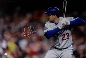 Adrian Gonzalez Signed "I Bleed Dodger Blue" 20x30 Photo PSA/DNA COA WBC Auto'd - Picture 1 of 24