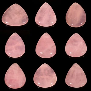 FABULOUS NATURAL TRANSLUCENT PINK ROSE QUARTZ PEAR CABOCHON GEMSTONE CB- - Picture 1 of 10