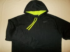 NIKE THERMA-FIT BLACK HOODED SWEATSHIRT MENS XL EXCELLENT CONDITION