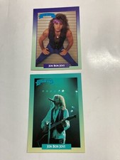 2 1991 Rock Cards Jon Bon Jovi Brockum  super nice Rookie