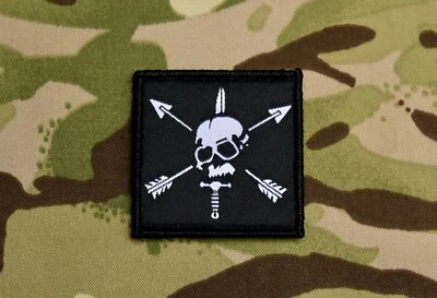 Mini Special Forces Woven Patch SFARTAETC Nous Defions CIF Green Beret SF- Black - Image 1 of 2