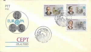 TURQUÍA - 1980 MNH "Europa CEPT - Famous People" ¡Juego completo y FDC!! - Imagen 1 de 2