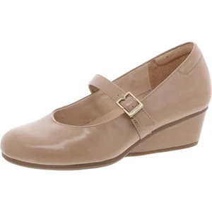 Dr. Scholl's Shoes Womens Beige Buckle Wedge Heels 8.5 Medium (B,M) BHFO 8163 - Picture 1 of 3