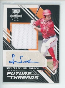 2021 Elite Extra Spencer Schwellenbach RC AUTO GAME JERSEY Braves AUTOGRAPH - Picture 1 of 2