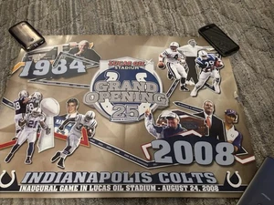 Indianapolis Colts Lucas Oil Stadium ERÖFFNUNGSSPIEL 2008 POSTER 18” X 24” FS - Bild 1 von 9