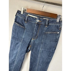 Pilcro Anthropologie High Rise Skinny Jeans Dark Wash Stretch Women Size 27x26 - Picture 1 of 13