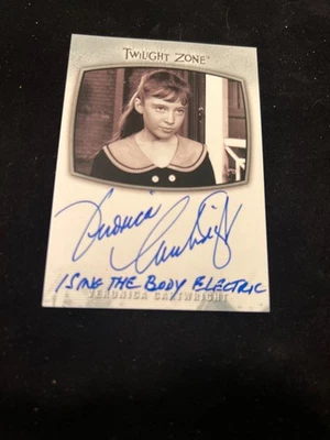 TWILIGHT ZONE AL-15 VERONICA CARTWRIGHT AUTOGRAPHED CARD - Image 1 of 2