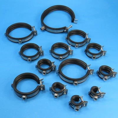 WÜRTH Rohrschelle Edelstahl Gummieinlage für Rohrleitungen Halter Klappschelle V2A