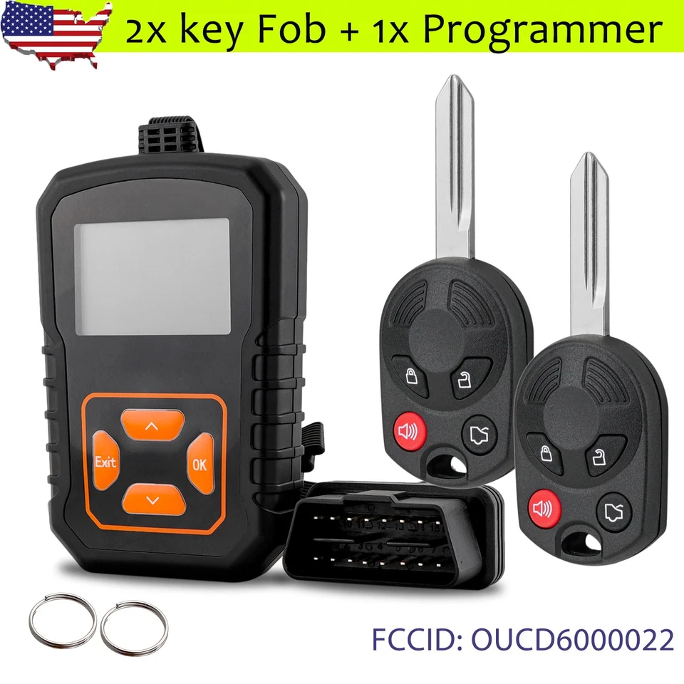 2 For Ford Escape Fusion Edge Taurus Lincoln MKX MKZ Remote Key Fob + Programmer - Image 1 of 4