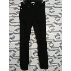Pantalones de mezclilla ajustados desgastados Good American para mujer talla 2 (26) - Imagen 1 de 5