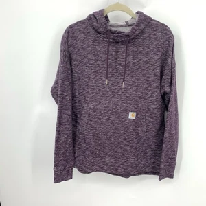 Carhartt Mujer Talla Pequeña 4 6 Sudadera con Capucha Pullover Sudadera Top Calce Relajado Púrpura - Imagen 1 de 9