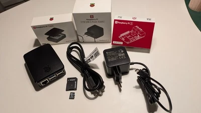 Raspberry Pi 5 Komplettset (4GB RAM, 16GB MicroSD, Netzteil, Case, HDMI) - Bild 1 von 4