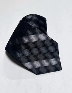Arrow Herren Seidenkrawatte 57 1/2 Zoll schwarz und silber Muster (L: T3) - Bild 1 von 9