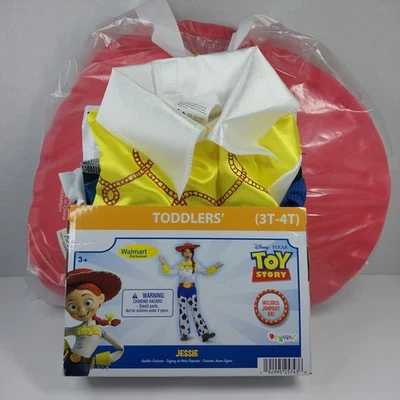 Toy Story Jessie Jumpsuit & Hat 2-Piece Costume Outfit Toddler 3T-4T Disney NEW - Image 1 of 4