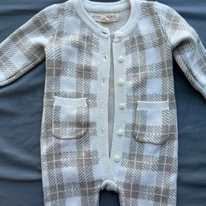 Hope & Henry Baby Knit Plaid Jumpsuit Romper One Piece 3-6 Months Organic Cotton - Bild 1 von 7